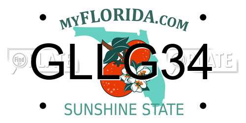 GLLG34 Florida License Plate