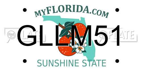 GLLM51 Florida License Plate