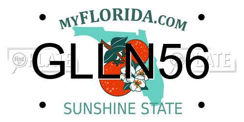 GLLN56 Florida License Plate