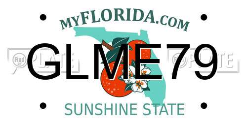 GLME79 Florida License Plate