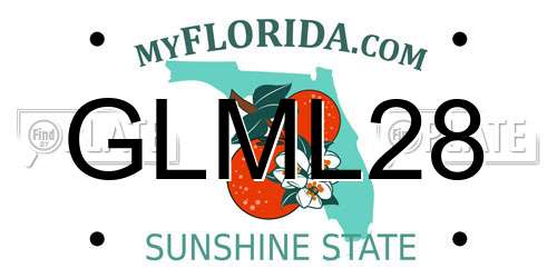 GLML28 Florida License Plate
