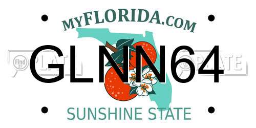 GLNN64 Florida License Plate