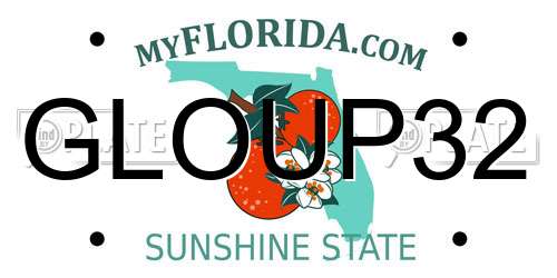 GLOUP32 Florida License Plate