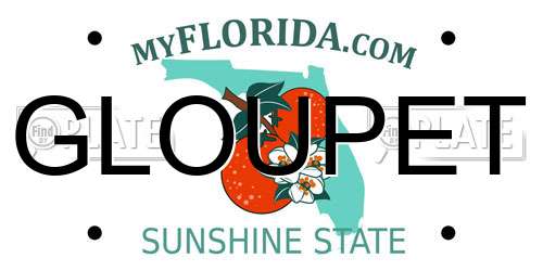 GLOUPET Florida License Plate
