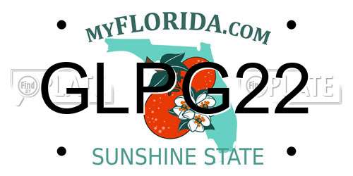 GLPG22 Florida License Plate