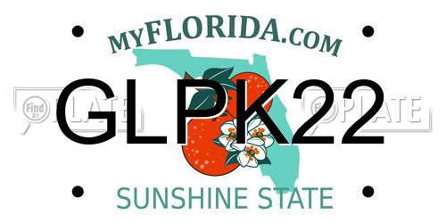 GLPK22 Florida License Plate