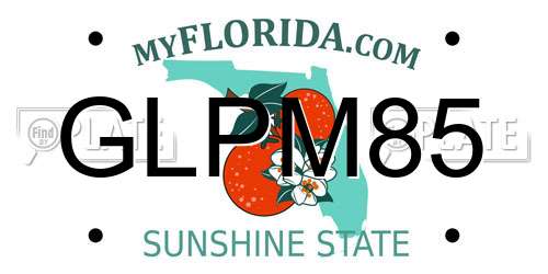 GLPM85 Florida License Plate