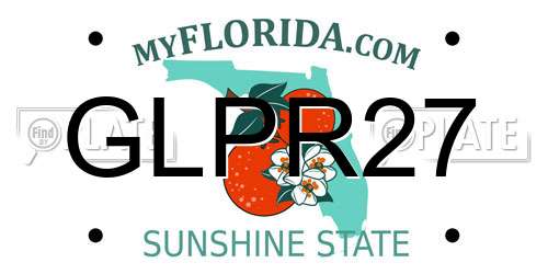 GLPR27 Florida License Plate