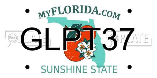 GLPT37 Florida License Plate