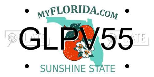 GLPV55 Florida License Plate
