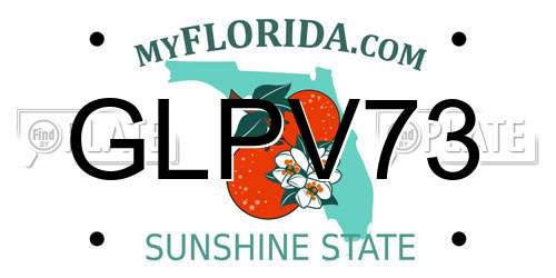 GLPV73 Florida License Plate