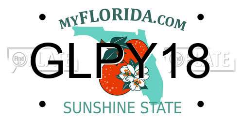 GLPY18 Florida License Plate