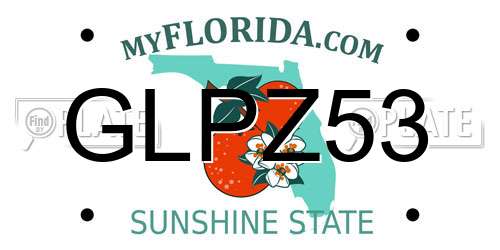GLPZ53 Florida License Plate
