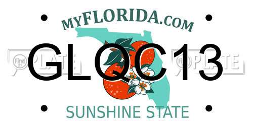 GLQC13 Florida License Plate