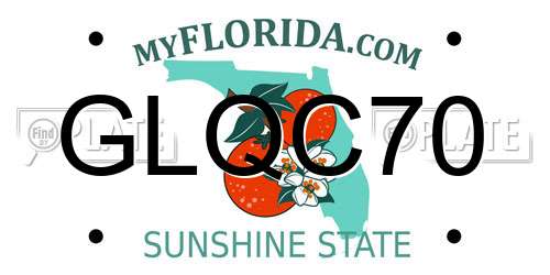 GLQC70 Florida License Plate