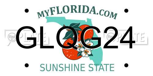GLQG24 Florida License Plate