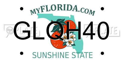 GLQH40 Florida License Plate