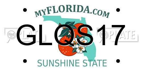 GLQS17 Florida License Plate