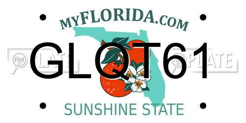 GLQT61 Florida License Plate