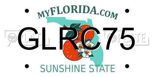 GLRC75 Florida License Plate