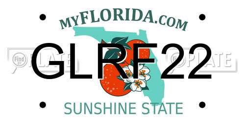 GLRF22 Florida License Plate