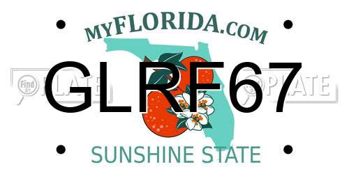GLRF67 Florida License Plate