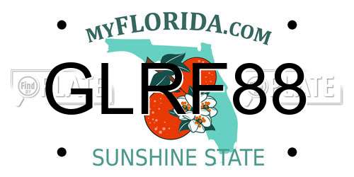 GLRF88 Florida License Plate