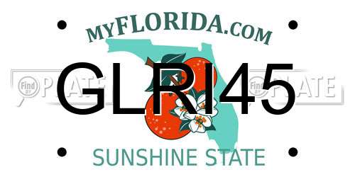 GLRI45 Florida License Plate