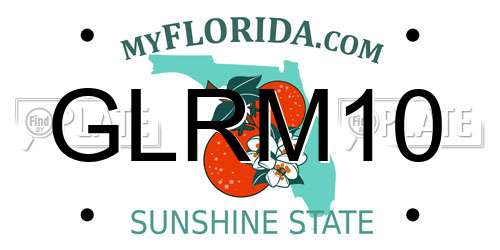 GLRM10 Florida License Plate