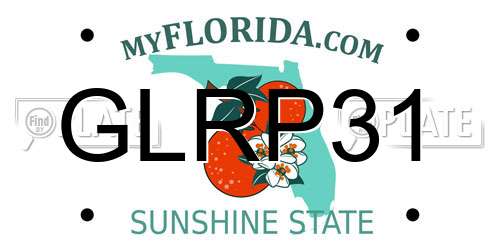 GLRP31 Florida License Plate