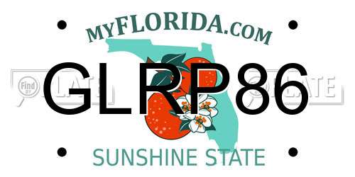 GLRP86 Florida License Plate