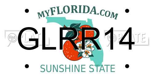 GLRR14 Florida License Plate