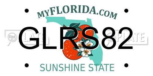 GLRS82 Florida License Plate