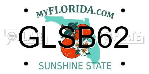 GLSB62 Florida License Plate