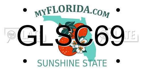 GLSC69 Florida License Plate