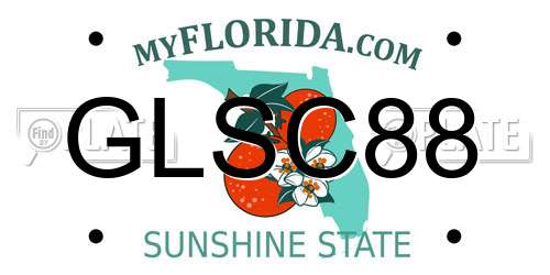 GLSC88 Florida License Plate