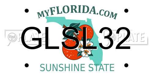 GLSL32 Florida License Plate