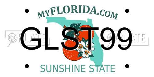 GLST99 Florida License Plate