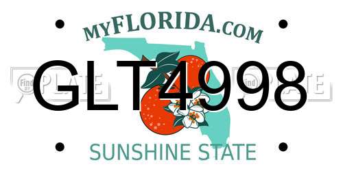 GLT4998 Florida License Plate