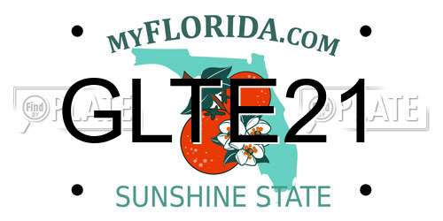 GLTE21 Florida License Plate