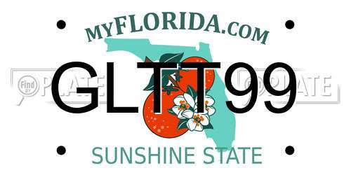 GLTT99 Florida License Plate