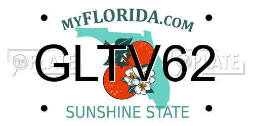 GLTV62 Florida License Plate