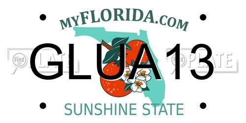 GLUA13 Florida License Plate