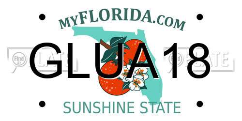 GLUA18 Florida License Plate