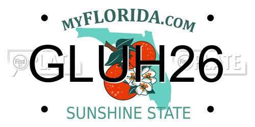 GLUH26 Florida License Plate