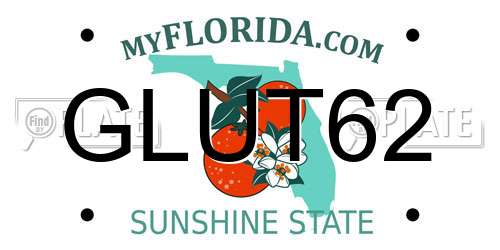 GLUT62 Florida License Plate