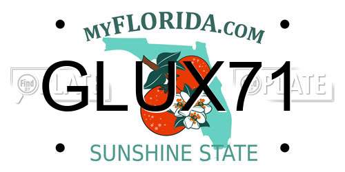 GLUX71 Florida License Plate