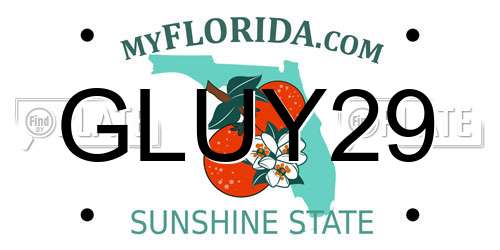 GLUY29 Florida License Plate