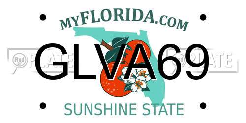 GLVA69 Florida License Plate