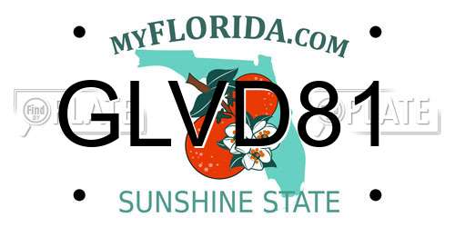 GLVD81 Florida License Plate
